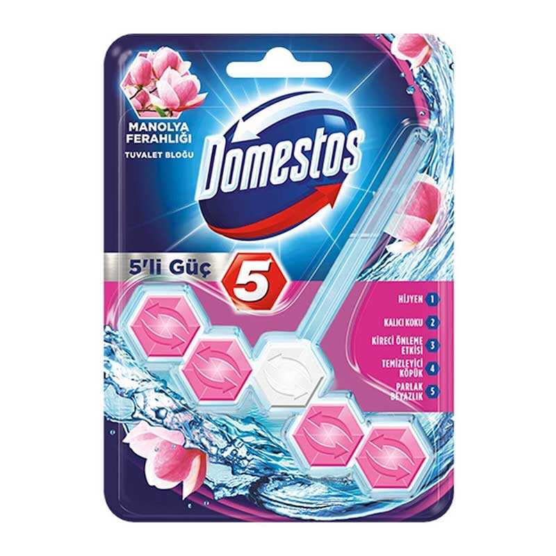 Domestos WC Blok 5'li Güç Tuvalet Bloğu Manolya Ferahlığı