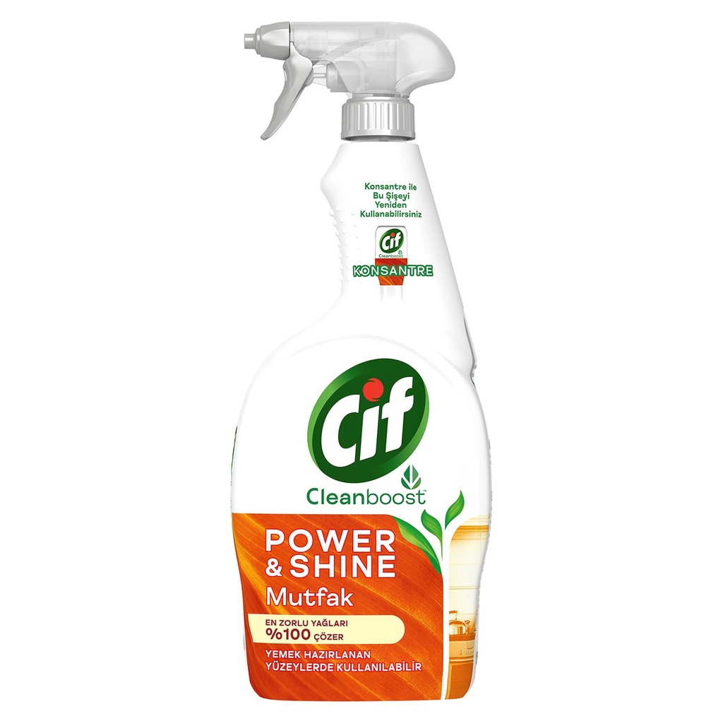 Cif Power Shine Cleanboost Sprey Temizleyici Mutfak 750ML