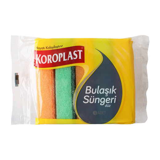 Koroplast Bulaşık Süngeri Düz 5Lİ