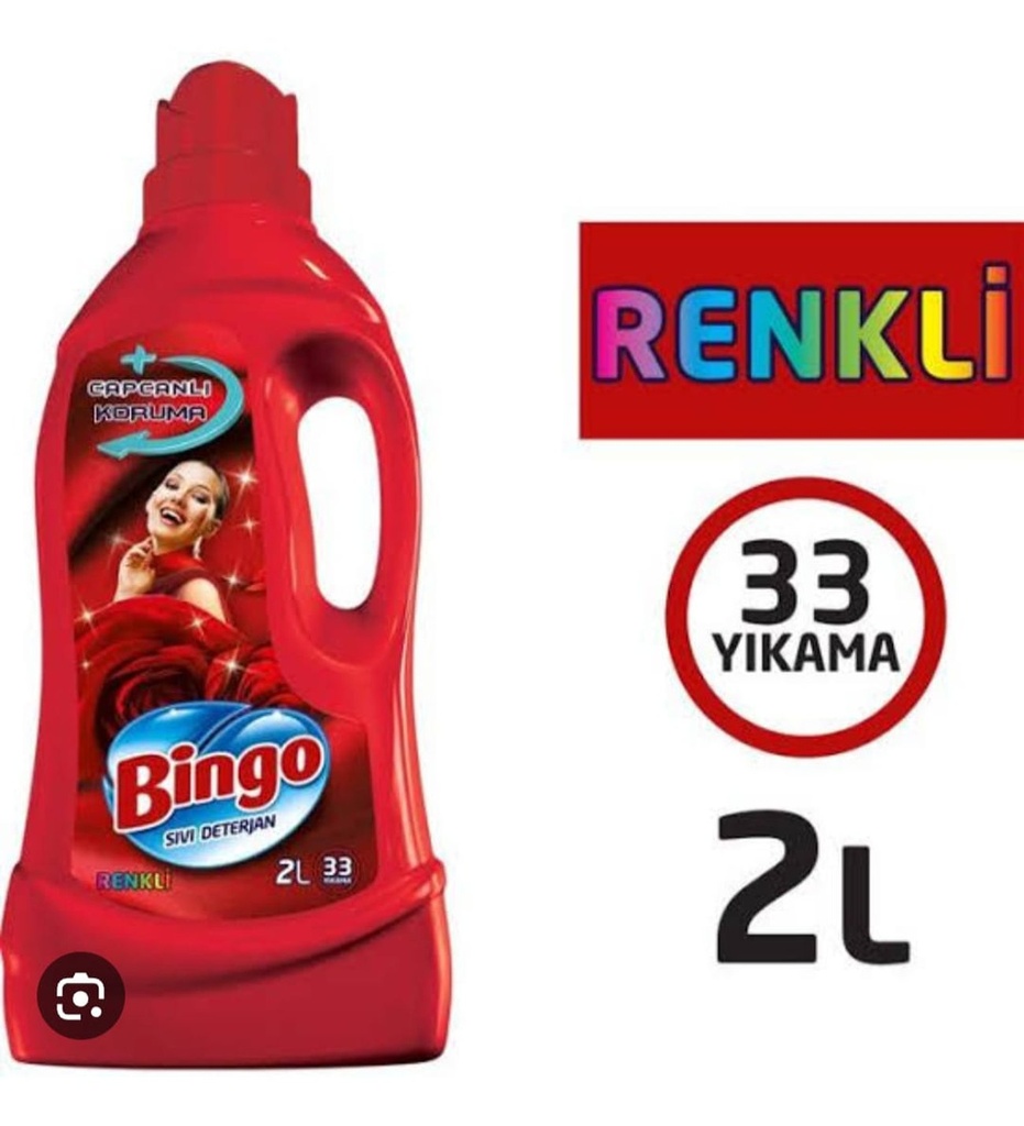 Bingo Sıvı Deterjan Bakım Renkli 2LT