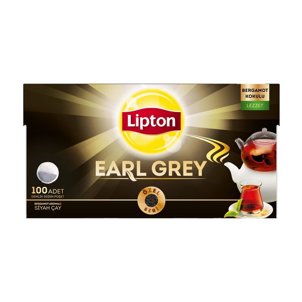 Lipton Early Grey Demlik 100LÜ Poşet Çay